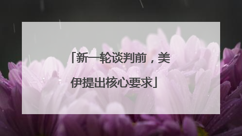 新一轮谈判前，美伊提出核心要求