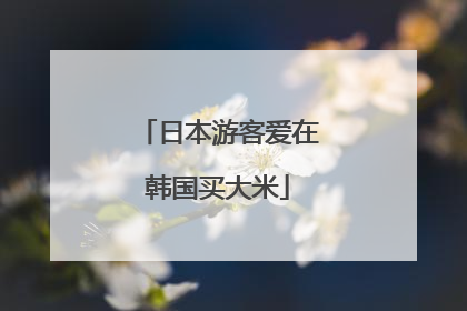 日本游客爱在韩国买大米
