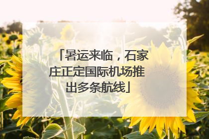 暑运来临，石家庄正定国际机场推出多条航线