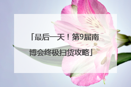 最后一天！第9届南博会终极扫货攻略