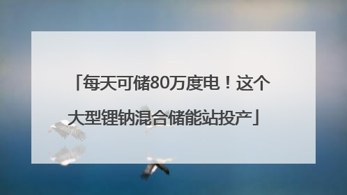 每天可储80万度电！这个大型锂钠混合储能站投产