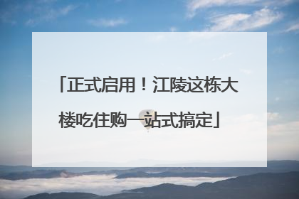 正式启用！江陵这栋大楼吃住购一站式搞定