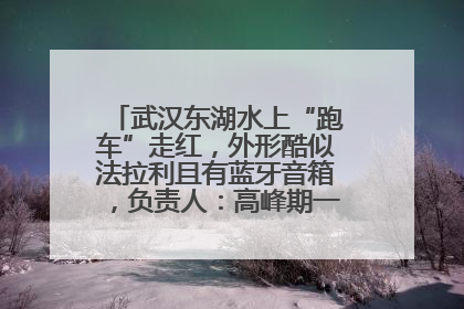 武汉东湖水上“跑车”走红，外形酷似法拉利且有蓝牙音箱，负责人：高峰期一两百人排队