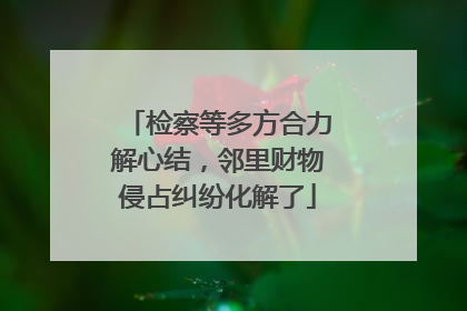 检察等多方合力解心结，邻里财物侵占纠纷化解了