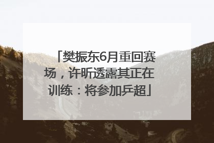 樊振东6月重回赛场，许昕透露其正在训练：将参加乒超