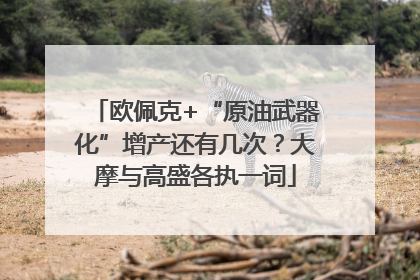 欧佩克+“原油武器化”增产还有几次？大摩与高盛各执一词