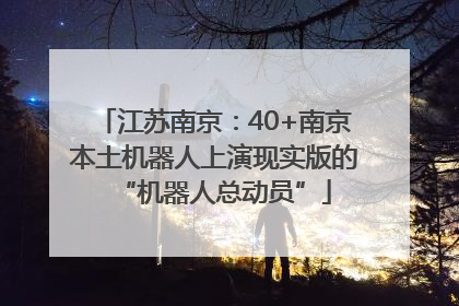 江苏南京：40+南京本土机器人上演现实版的“机器人总动员”