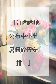 江西两地公布中小学暑假放假安排！