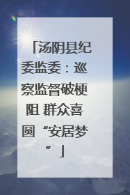 汤阴县纪委监委：巡察监督破梗阻 群众喜圆“安居梦”