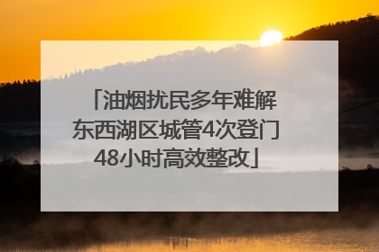 油烟扰民多年难解 东西湖区城管4次登门48小时高效整改