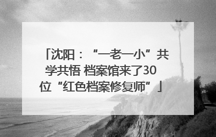 沈阳：“一老一小”共学共悟 档案馆来了30位“红色档案修复师”