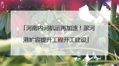 河南内河航运再加速！漯河港扩容提升工程开工建设