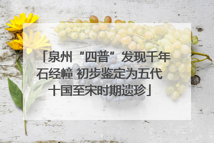 泉州“四普”发现千年石经幢 初步鉴定为五代十国至宋时期遗珍