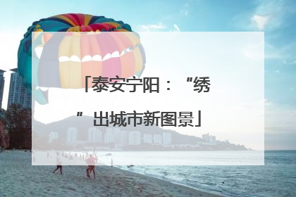 泰安宁阳：“绣”出城市新图景