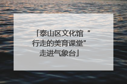 泰山区文化馆“行走的美育课堂”走进气象台
