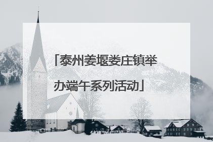 泰州姜堰娄庄镇举办端午系列活动