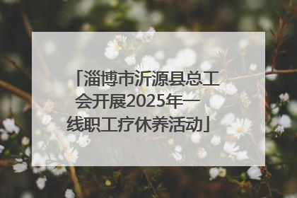 淄博市沂源县总工会开展2025年一线职工疗休养活动