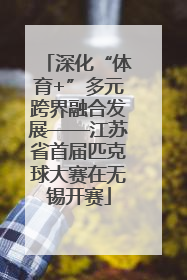 深化“体育+”多元跨界融合发展——江苏省首届匹克球大赛在无锡开赛