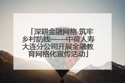 深耕金融网格 筑牢乡村防线——中荷人寿大连分公司开展金融教育网格化宣传活动