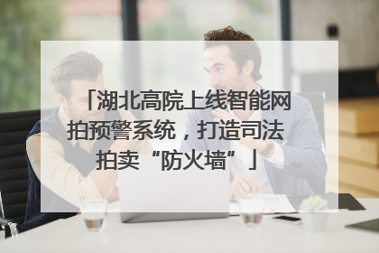 湖北高院上线智能网拍预警系统，打造司法拍卖“防火墙”