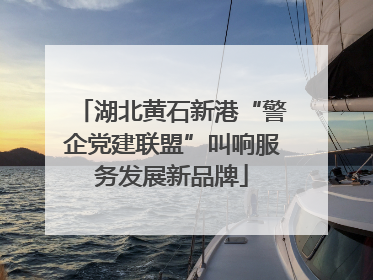 湖北黄石新港“警企党建联盟”叫响服务发展新品牌