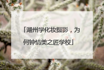 湖州学化妆摄影，为何钟情美之匠学校
