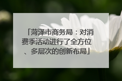 菏泽市商务局：对消费季活动进行了全方位、多层次的创新布局
