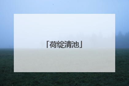 荷绽清池