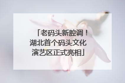 老码头新腔调！湖北首个码头文化演艺区正式亮相
