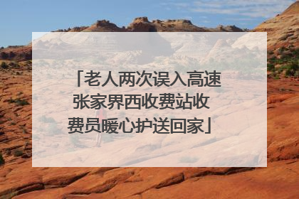老人两次误入高速 张家界西收费站收费员暖心护送回家