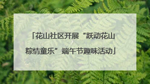 花山社区开展“跃动花山 粽情童乐”端午节趣味活动