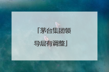 茅台集团领导层有调整