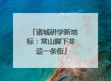 诸城研学新地标：常山脚下非遗一条街