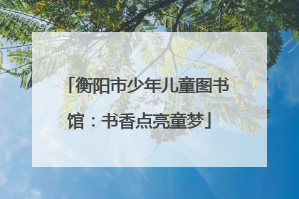 衡阳市少年儿童图书馆：书香点亮童梦