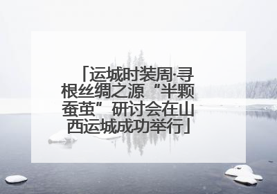 运城时装周·寻根丝绸之源“半颗蚕茧”研讨会在山西运城成功举行