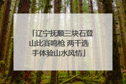 辽宁抚顺三块石登山比赛鸣枪 两千选手体验山水风情
