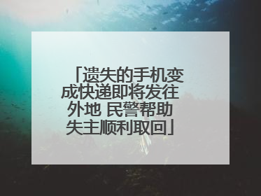 遗失的手机变成快递即将发往外地 民警帮助失主顺利取回