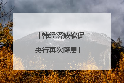 韩经济疲软促央行再次降息