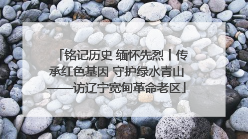 铭记历史 缅怀先烈丨传承红色基因 守护绿水青山——访辽宁宽甸革命老区