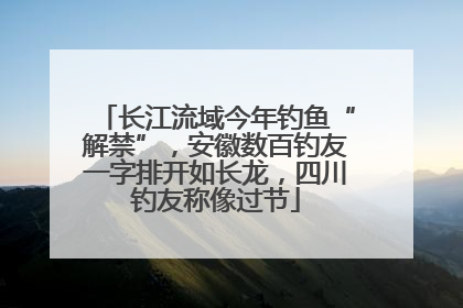 长江流域今年钓鱼“解禁”，安徽数百钓友一字排开如长龙，四川钓友称像过节