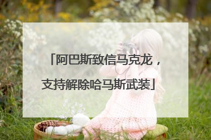 阿巴斯致信马克龙，支持解除哈马斯武装