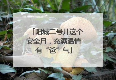 阳城二号井这个安全月，充满温情有“爸”气
