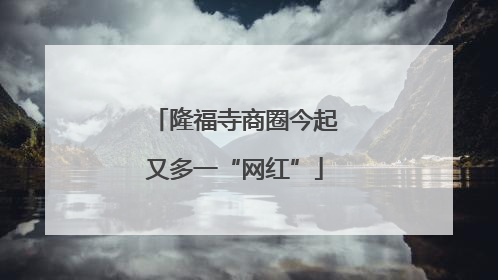 隆福寺商圈今起又多一“网红”
