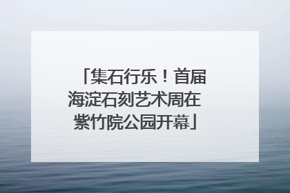 集石行乐！首届海淀石刻艺术周在紫竹院公园开幕