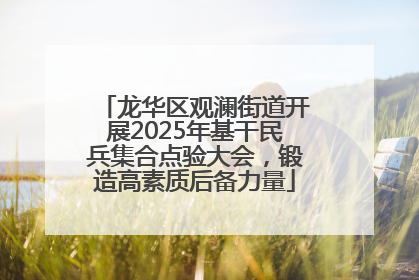 龙华区观澜街道开展2025年基干民兵集合点验大会，锻造高素质后备力量