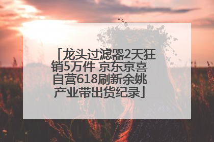 龙头过滤器2天狂销5万件 京东京喜自营618刷新余姚产业带出货纪录