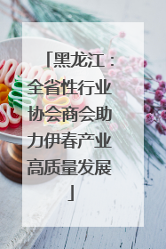 黑龙江：全省性行业协会商会助力伊春产业高质量发展