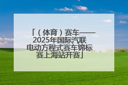 （体育）赛车——2025年国际汽联电动方程式赛车锦标赛上海站开赛