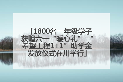 1800名一年级学子获赠六一“暖心礼” “希望工程1+1”助学金发放仪式在川举行