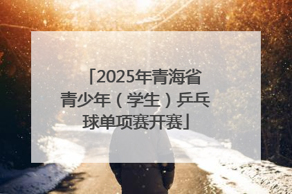 2025年青海省青少年（学生）乒乓球单项赛开赛